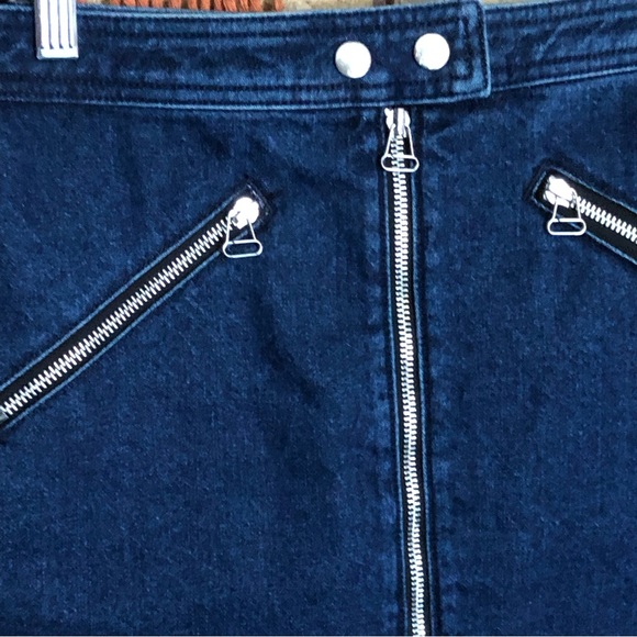 Rag & Bone "Marcy" Racer Miniskirt - Size 26 - Denim Skirt - Jean Skirt - Picture 6 of 12